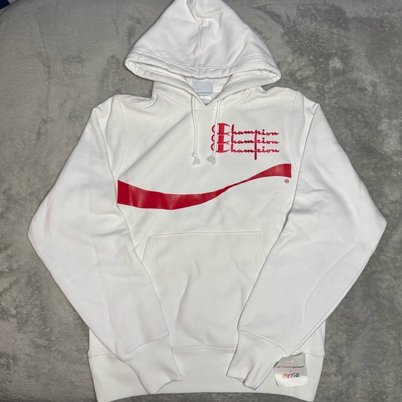 Champion Other - Mens Champion Coca Cola White Hoodie Limited